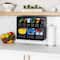 Mind Reader 18" x 7" x 14" Black Two-Tier Countertop Snack Organizer with Removable Bins